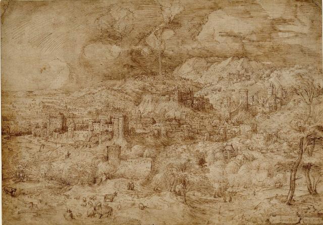 Landscape with a fortified town